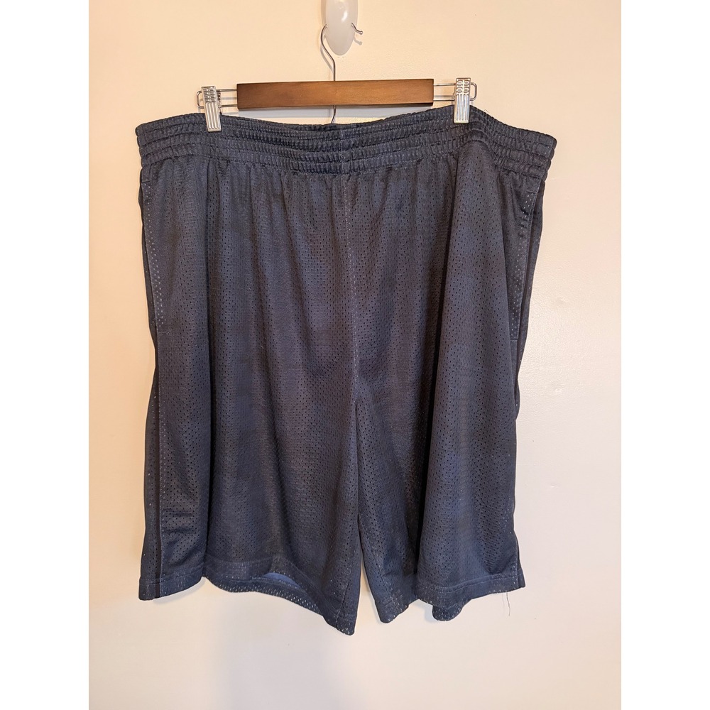 Foundry Supply Men's 3XL Big & Tall Black Navy Mesh Athletic Gym Shorts - Picture 2 of 9